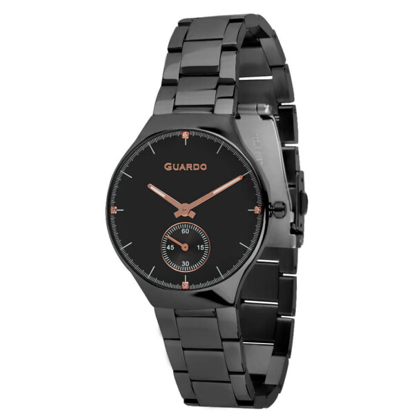 

Часы наручные женские Guardo Гуардо Premium Metallic кварц цвет корпуса черный (B01398(2)-6)