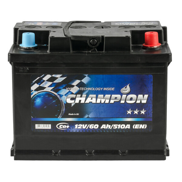 

Акумулятор Champion Black 60 Ah/12V [- +]