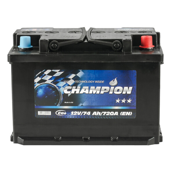 

Акумулятор Champion Black 74 Ah/12V [- +]