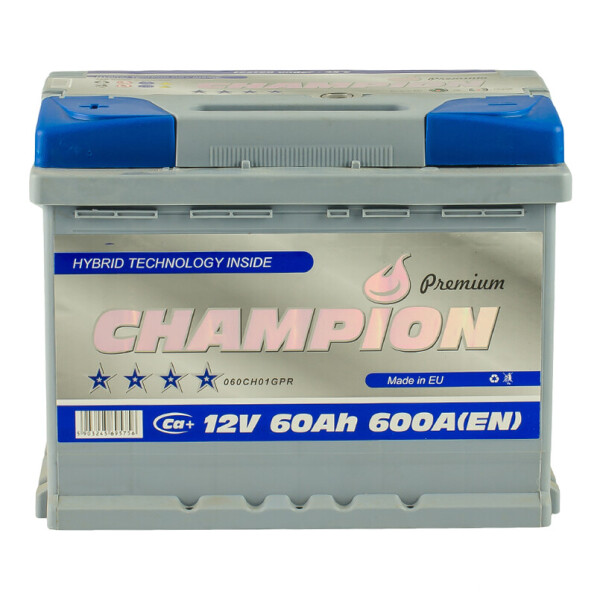 

Акумулятор Champion Premium 60 Ah/12V [+ -]