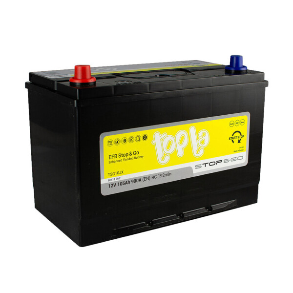 

Акумулятор Topla EFB JIS 105 Ah/12V [+ -]