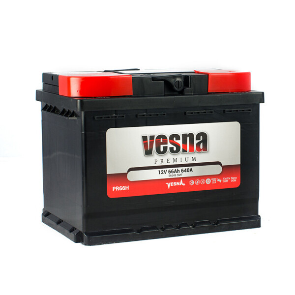 

Акумулятор Vesna Premium 66 Ah/12V [- +]