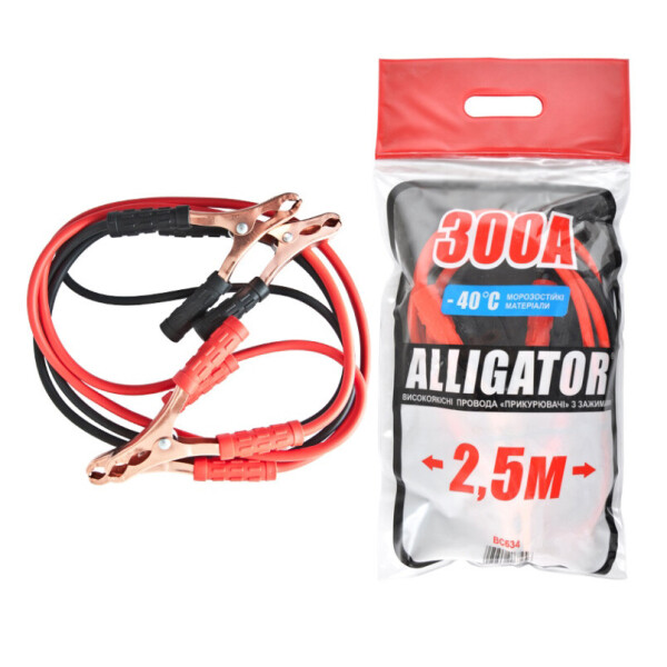 

Провода-прикурювачі Alligator 300А, 2,5м
