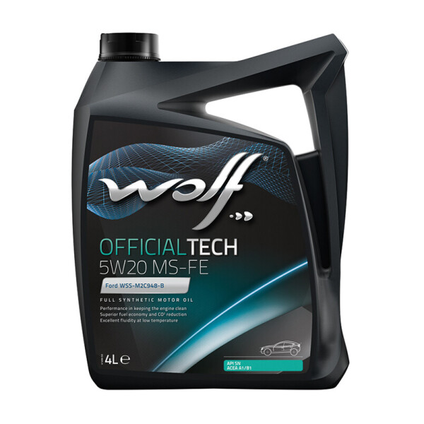 

Моторное масло Wolf Official Tech MS-FE 5w-20 4L
