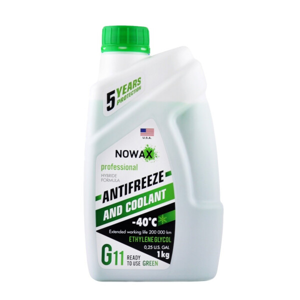

Антифриз NOWAX GREEN G11 (зелений) 1kg