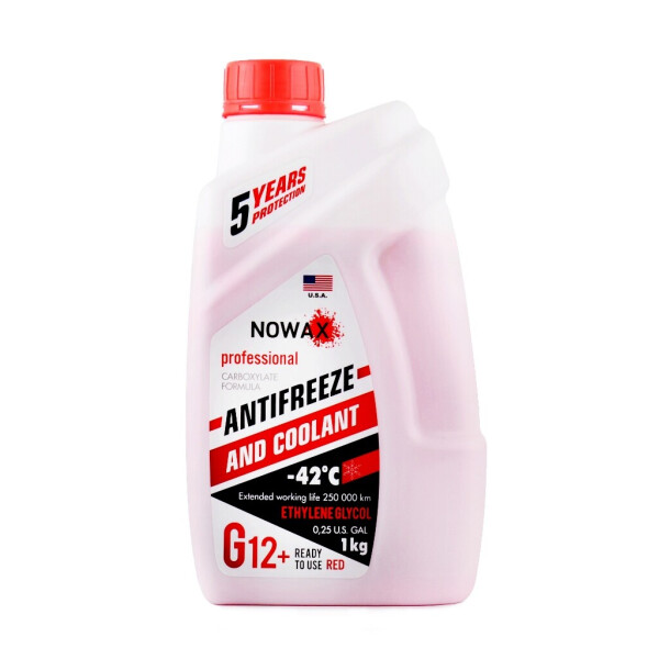 

Антифриз NOWAX RED G12 (червоний) 1kg