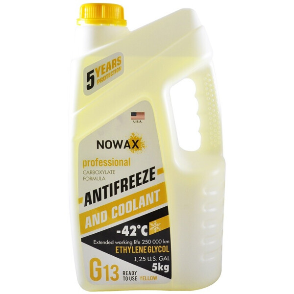 

Антифриз NOWAX YELLOW G13 (жовтий) 5kg