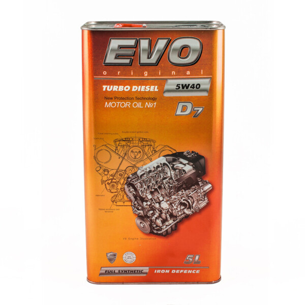 

Моторное масло Evo Turbo Diesel D7 5w-40 CF 5L