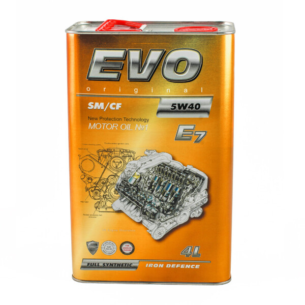 

Моторное масло Evo E7 5w-40 SM/CF 4L