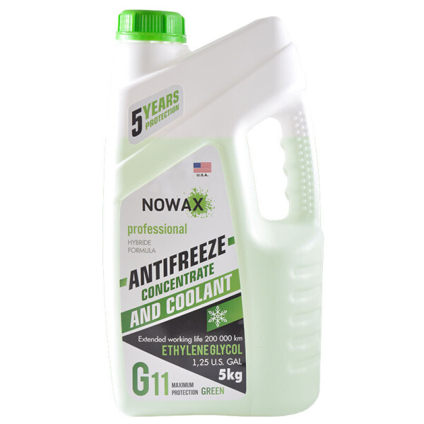 

Антифриз NOWAX GREEN G11 концентрат (зелений) 5kg