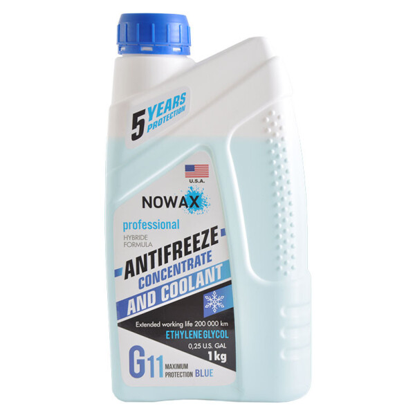 

Антифриз NOWAX BLUE G11 концентрат (синій) 1kg