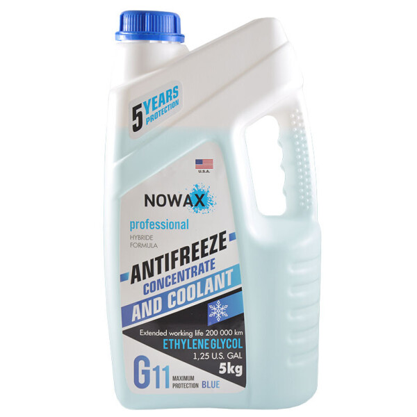 

Антифриз NOWAX BLUE G11 концентрат (синій) 5kg