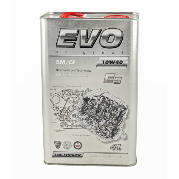 

Моторное масло Evo E5 10w-40 SM/CF 4L