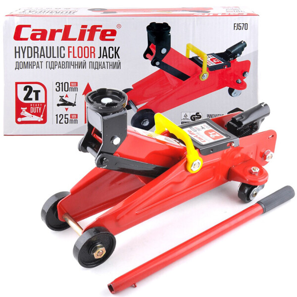 

Домкрат подкатной CarLife 7т 125-310мм FJ570