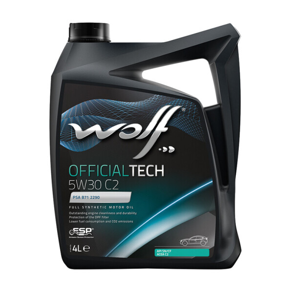 

Моторное масло Wolf Official Tech C2 5w-30 4L