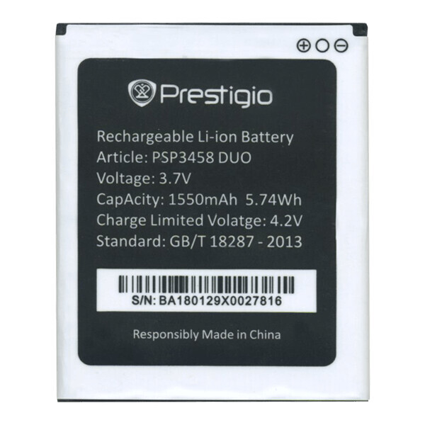 

Батарея Prestigio PSP3458 PSP3458 Wize O3, PSP3459 Wize OX3, PSP3468 OK3