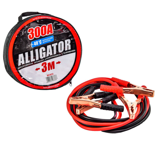 

Провода-прикурювачі Alligator 300А, 3м
