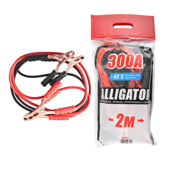 

Провода-прикурювачі Alligator 300А, 2м