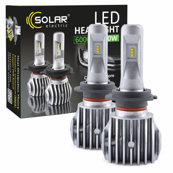 

LED автолампа Solar H7 12/24V 6500K 6000Lm 50W Cree Chip