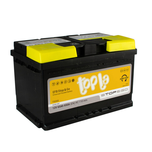 

Акумулятор Topla EFB 65 Ah/12V [- +]