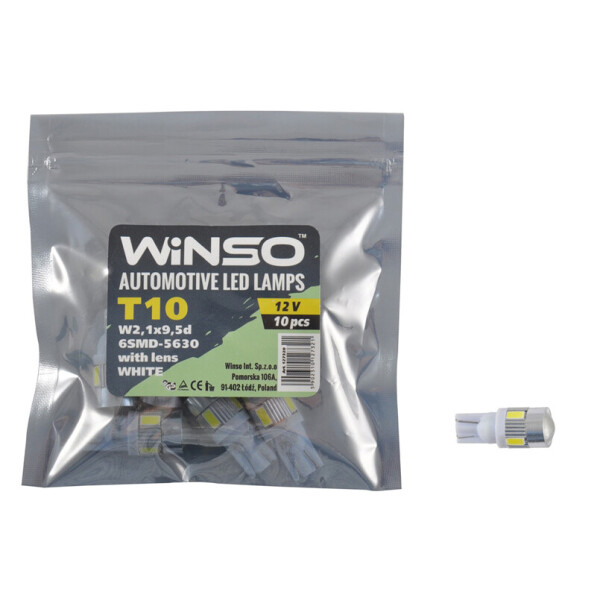 

LED автолампа Winso 12V SMD T10 W2.1x9.5d