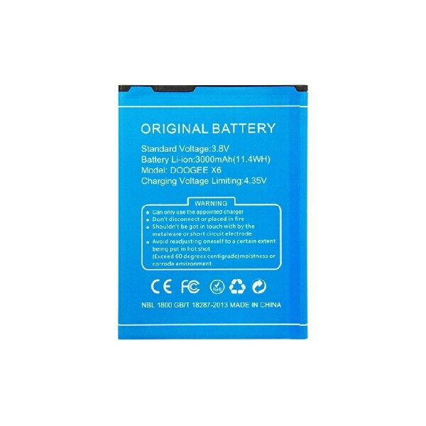 

Батарея Doogee X6 (2500mAh)