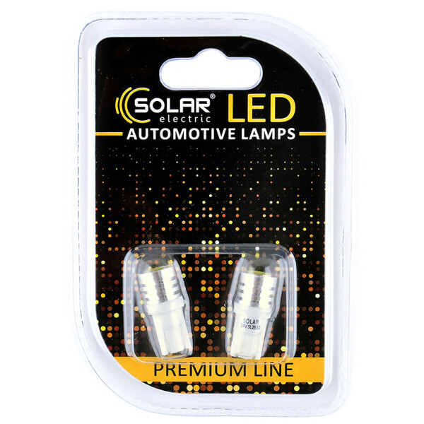 

LED автолампа Solar 24V T10 W2.1x9.5d 1SMD white, 2шт