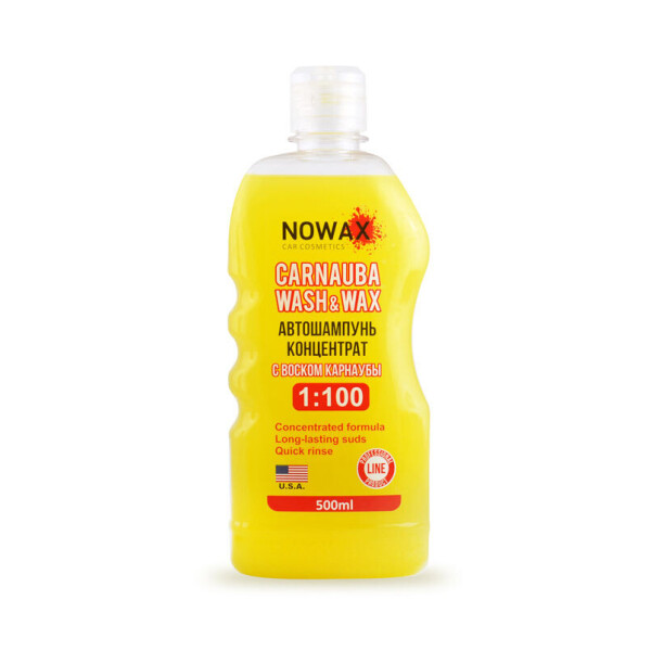 

Nowax Автошампунь концентрат карнаубский воск Carnauba Wash & Wax, 0.5л