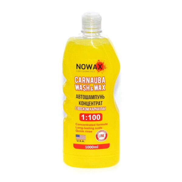 

Nowax Автошампунь концентрат карнаубский воск Carnauba Wash & Wax, 1л