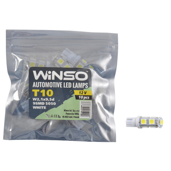 

LED автолампа Winso 12V SMD T10 W2.1x9.5d