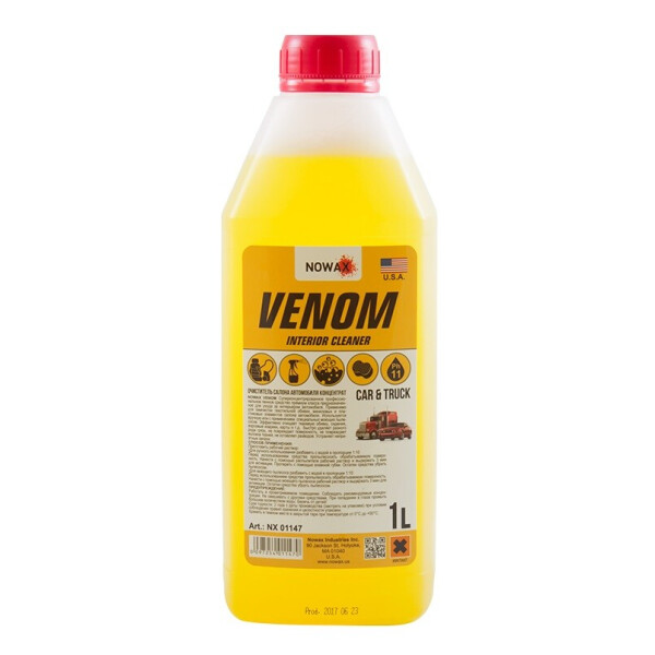 

Nowax очиститель салона автомобиля VENOM Interior Cleaner концентрат 1:10, 1л