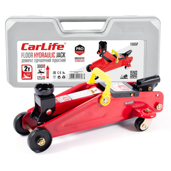 

Домкрат подкатной CarLife 2т 125-305мм в кейсе FJ565P