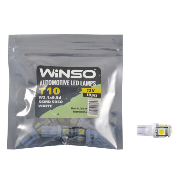 

LED автолампа Winso 12V SMD T10 W2.1x9.5d