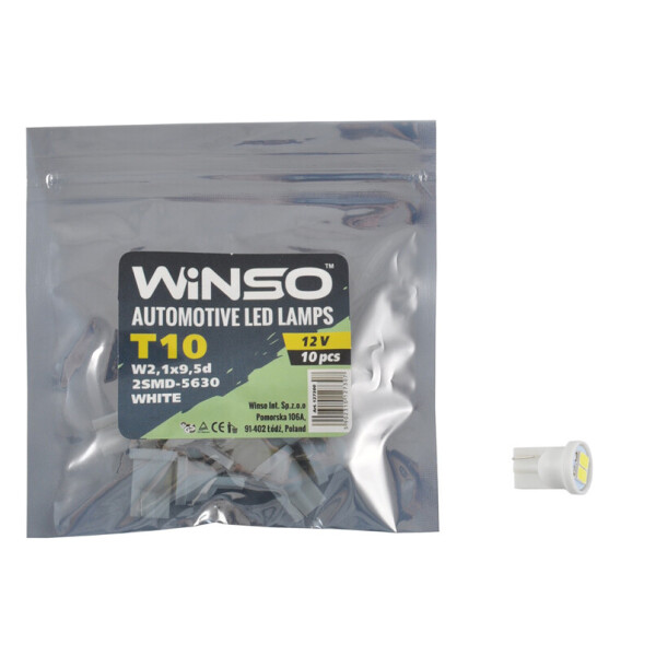 

LED автолампа Winso 12V SMD T10 W2.1x9.5d