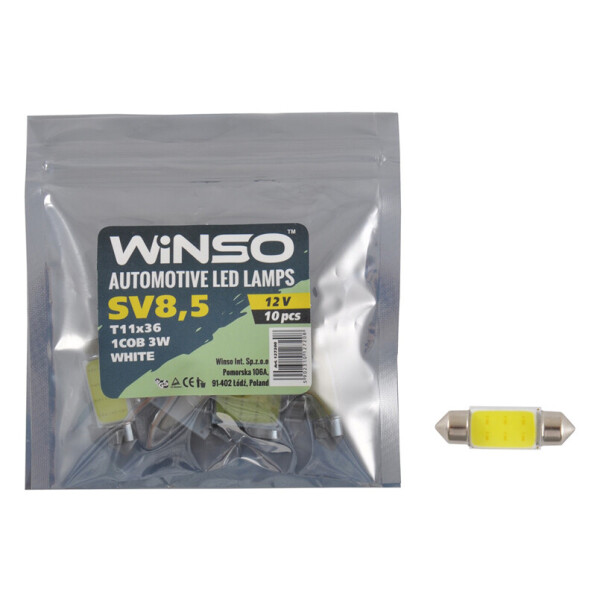 

LED автолампа Winso 12V COB SV8.5 T11x36