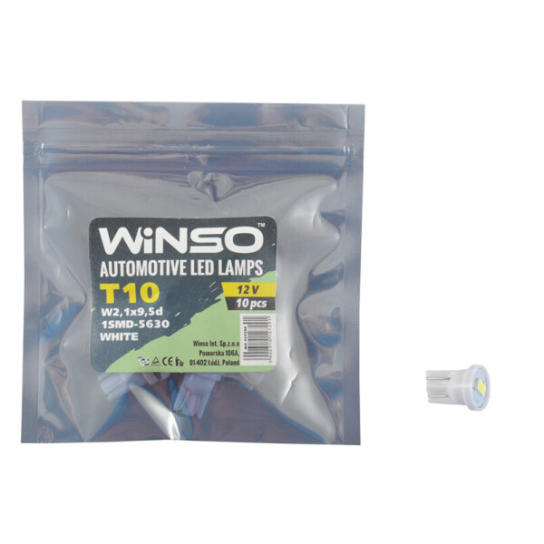 

LED автолампа Winso 12V SMD T10 W2.1x9.5d