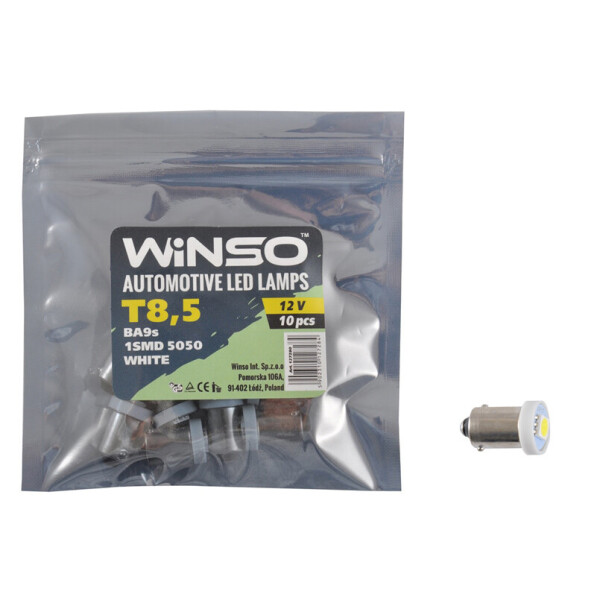 

LED автолампа Winso 12V SMD T8.5 BA9s