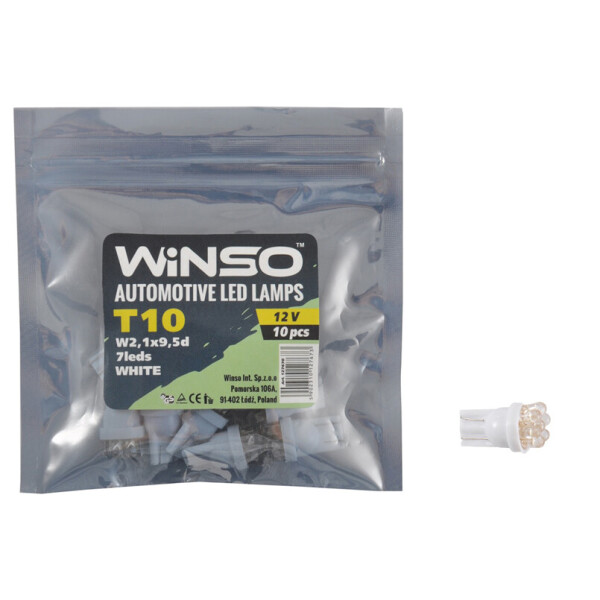 

LED автолампа Winso 12V FLUX T10 W2.1x9.5d
