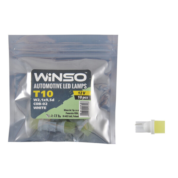 

LED автолампа Winso 12V SMD T10 W2.1x9.5d