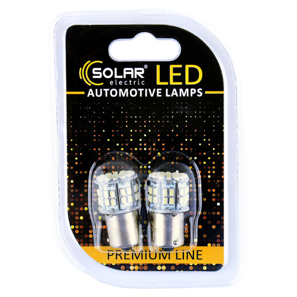 

LED автолампа Solar 12V S25 BA15s 50SMD white, 2шт