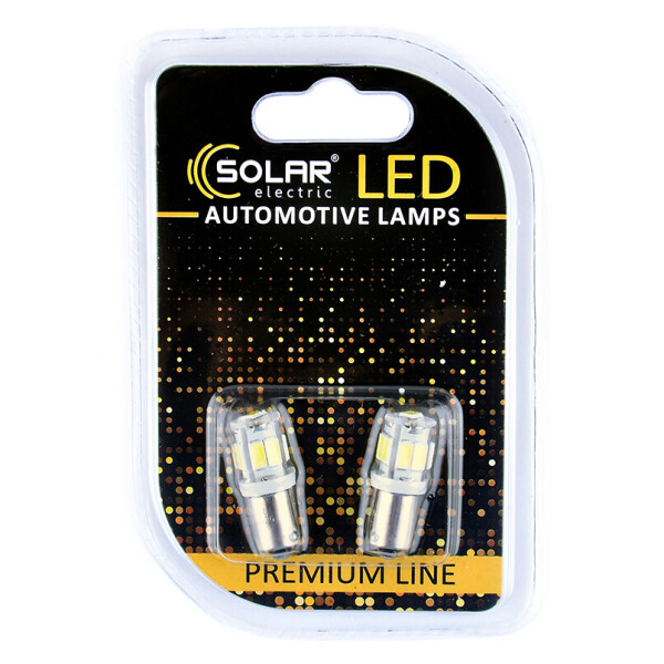 

LED автолампа Solar 12V T8.5 BA9s 9SMD white, 2шт