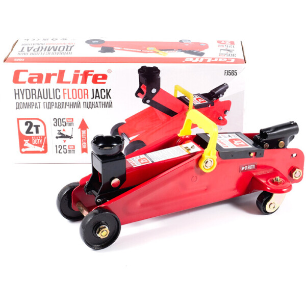 

Домкрат подкатной CarLife 2т 125-300мм FJ565