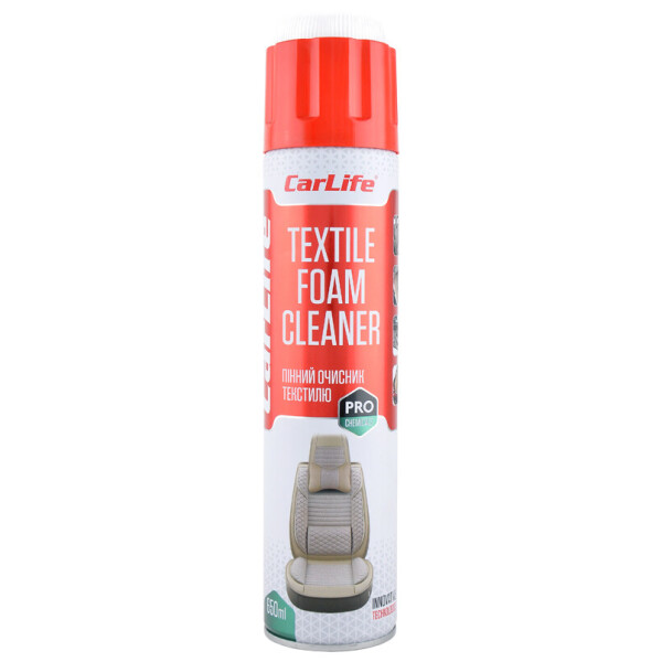 

CarLife пенный очиститель текстиля TEXTILE FOAM CLEANER, 650ml