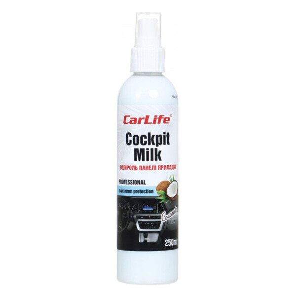 

Carlife Полироль для панели приборов Кокос Cockpit Milk, 250 мл