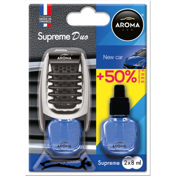 

Ароматизатор Aroma Car Supereme Duo Slim New Car, 8ml
