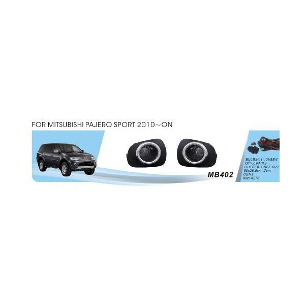

Фары доп. модель Mitsubishi Pajero Sport 2010-14 / L200 2013-15 / MB-402W / эл.проводку
