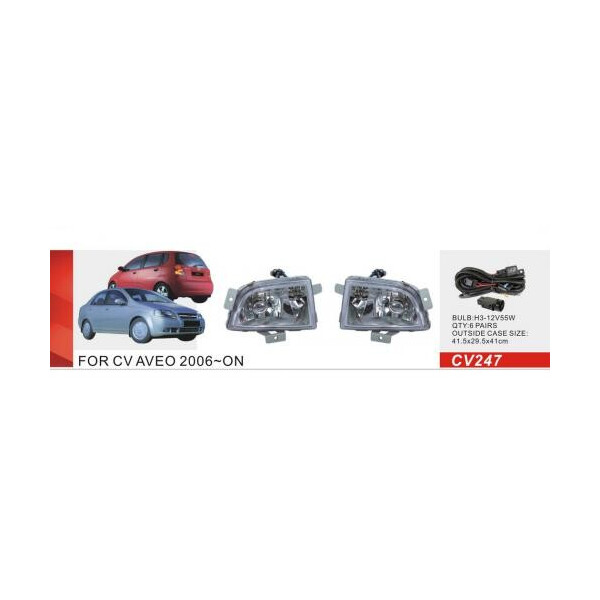 

Фары доп. модель Chevrolet Aveo Hatchback / 2002-08 / CV-247W / эл.проводку