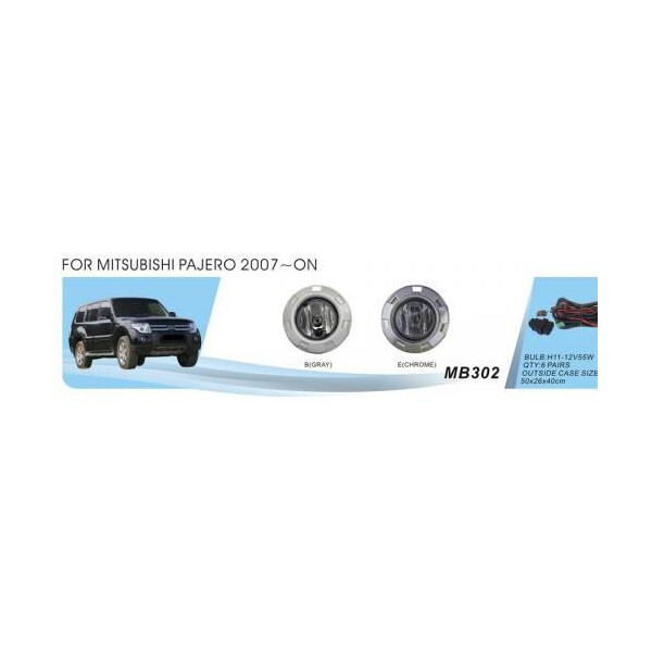 

Фары доп. модель Mitsubishi Pajero 2007-09 / MB-302B-W / эл.проводку