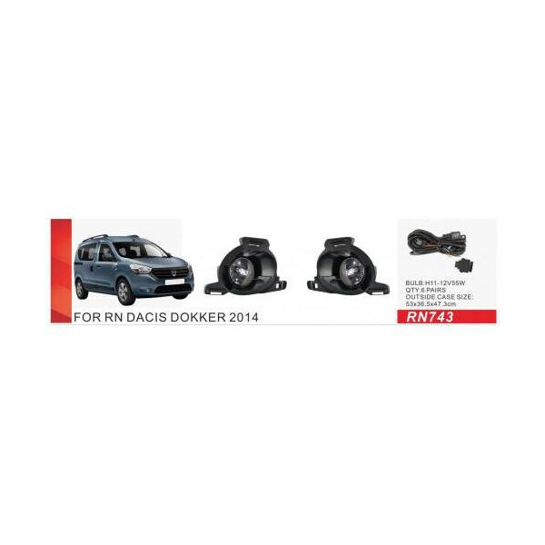 

Фары доп. модель Renault Dockker 2014 / RN-743W / eл.проводка