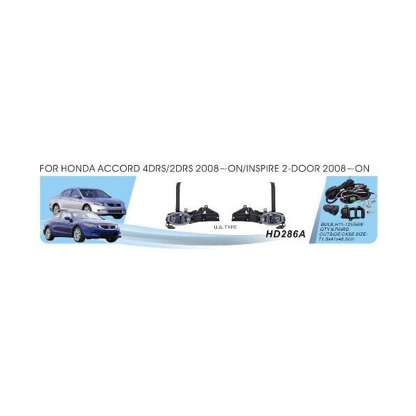 

Фары доп. модель Honda Accord / 2008 / HD-286A / USA TYPE / электропроводка